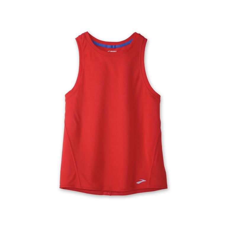 Brooks Distance Womens Running Tank Top - Jamberry/Red - Indonesia (LSAV-53182)